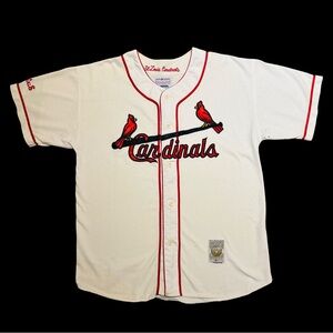 STARTER St. Louis Cardinals White and Red Jersey